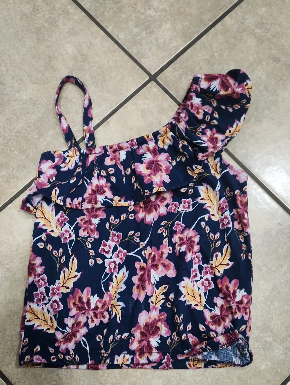 Old Navy Bundle Of 5 Mixed Girls Floral & Solid Summer Tops